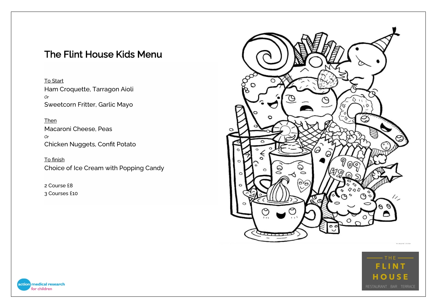 Flint House Group Menu