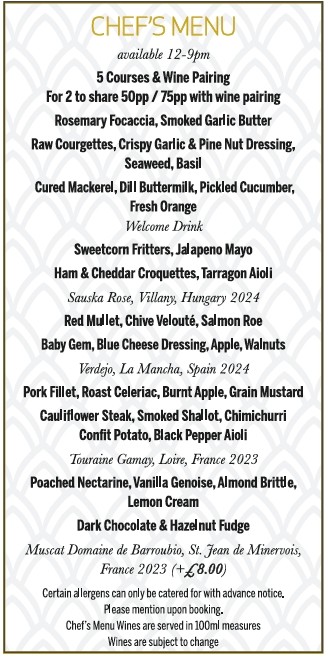 Flint House Chef's Menu