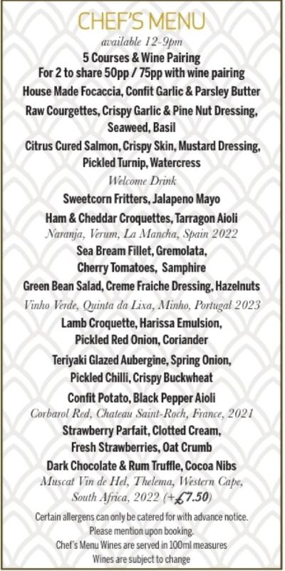 Flint House Chef's Menu