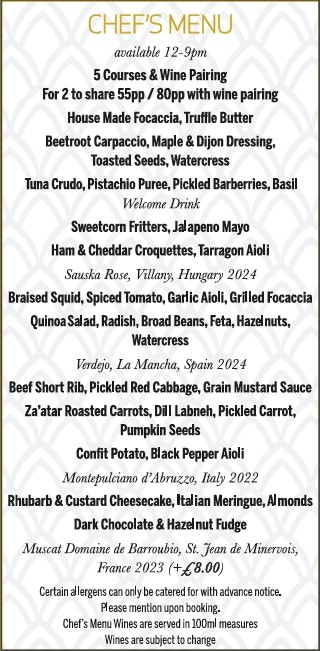 Flint House Chef's Menu
